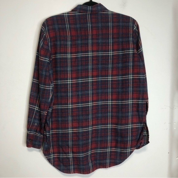 Madewell Flannel Oversized Boyshirt Button Up in Bainbridge Plaid, size XXS - Picture 8 of 12